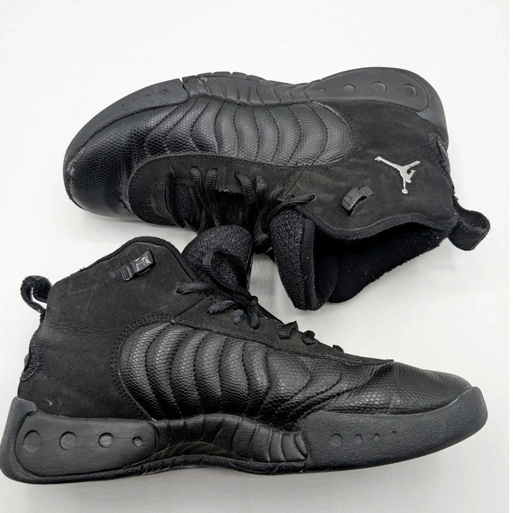 Jordan Jumpman Pro Black Metallic Silver Kids Basketball Shoes 331815-001 7Y